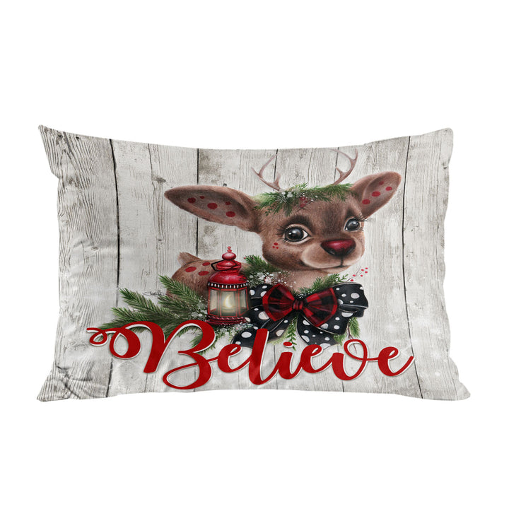 Christmas Design Believe Reindeer Bed Cover