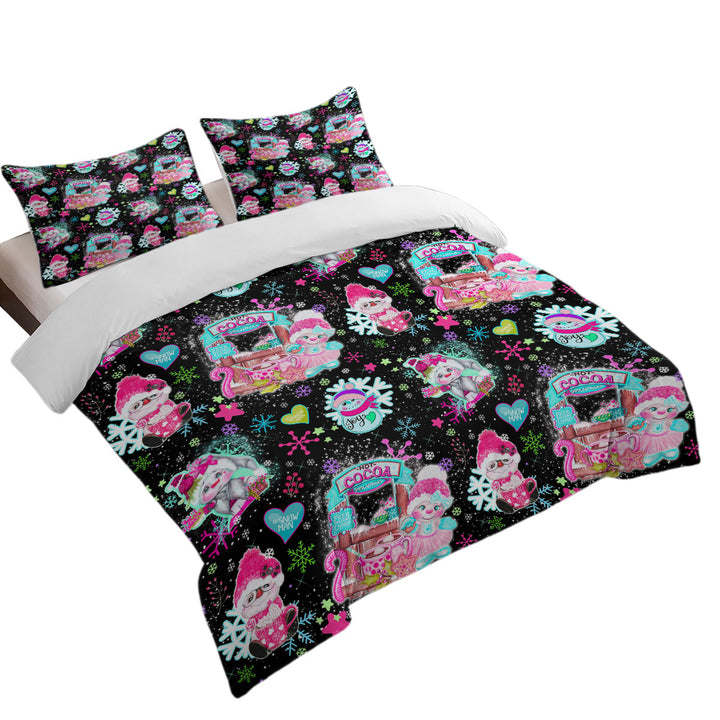 Christmas Donna Covers Winter Colorful Snowman Pattern