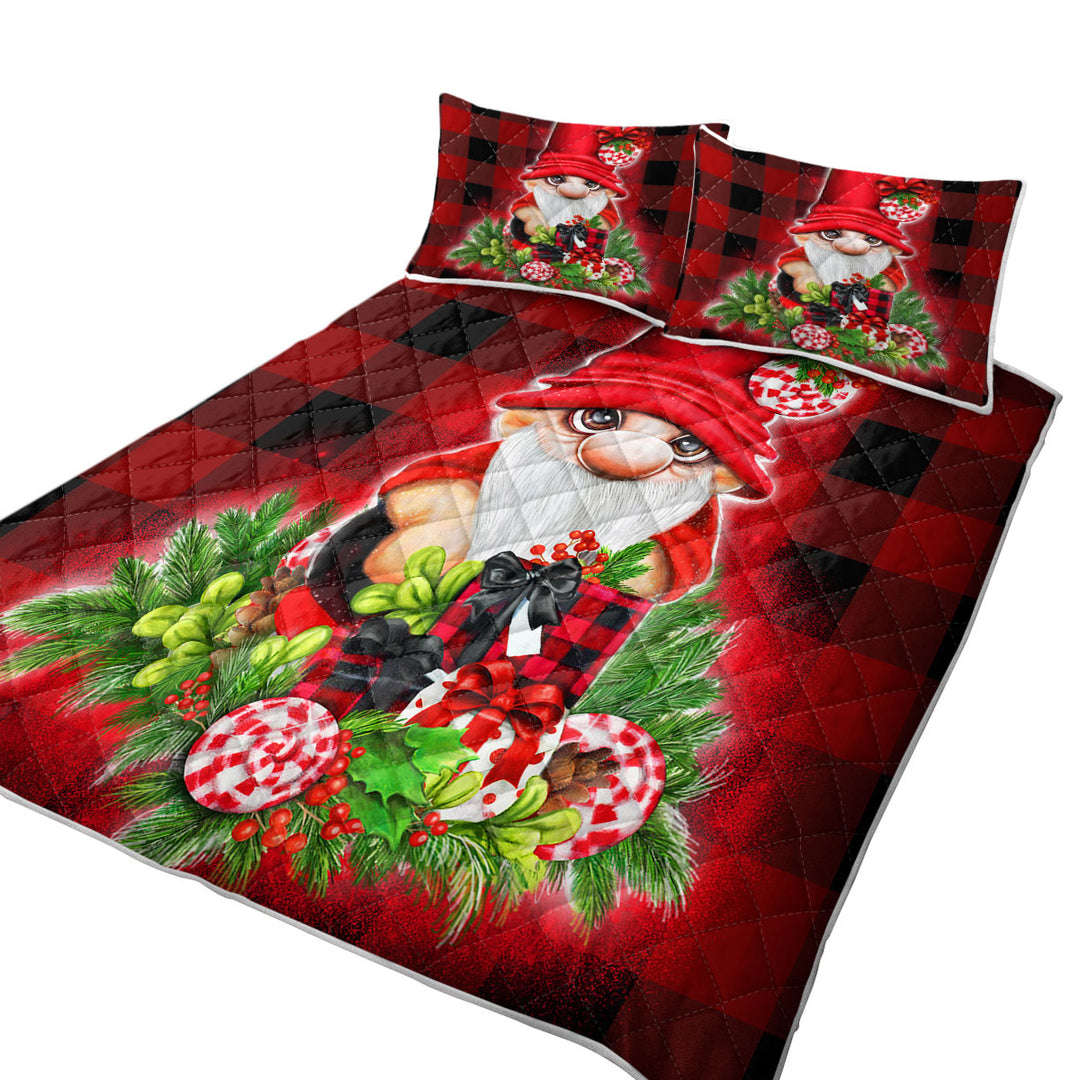 Christmas Plaid Cutie Gnome Quilts