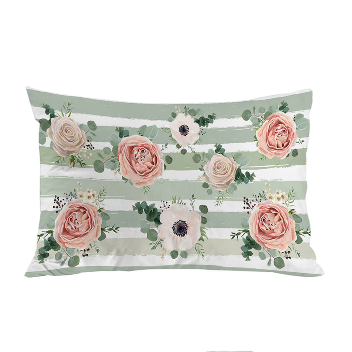 Classic Floral With Stripes Pillowcases