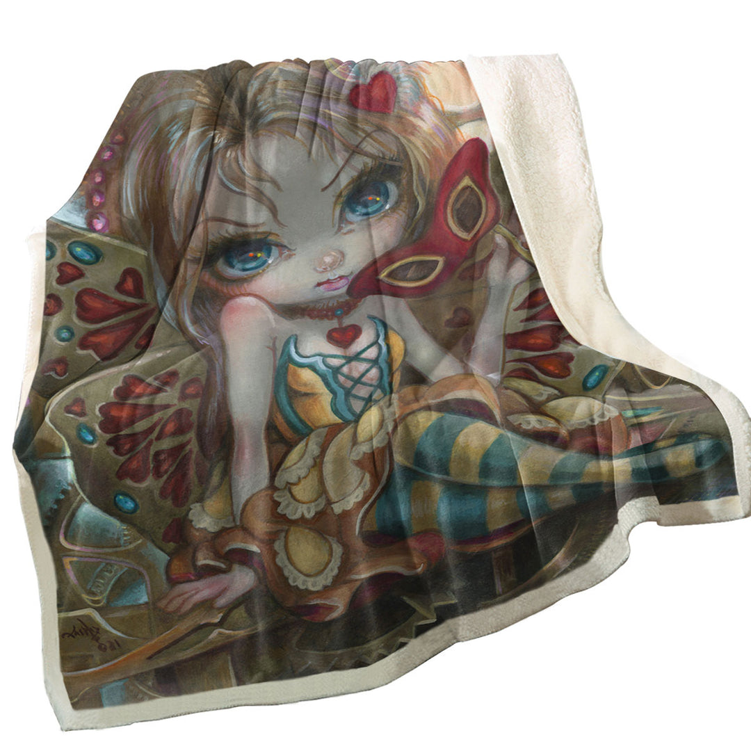 Clockwork Valentine Masquerade Cute Fairy Girl Lightweight Blankets