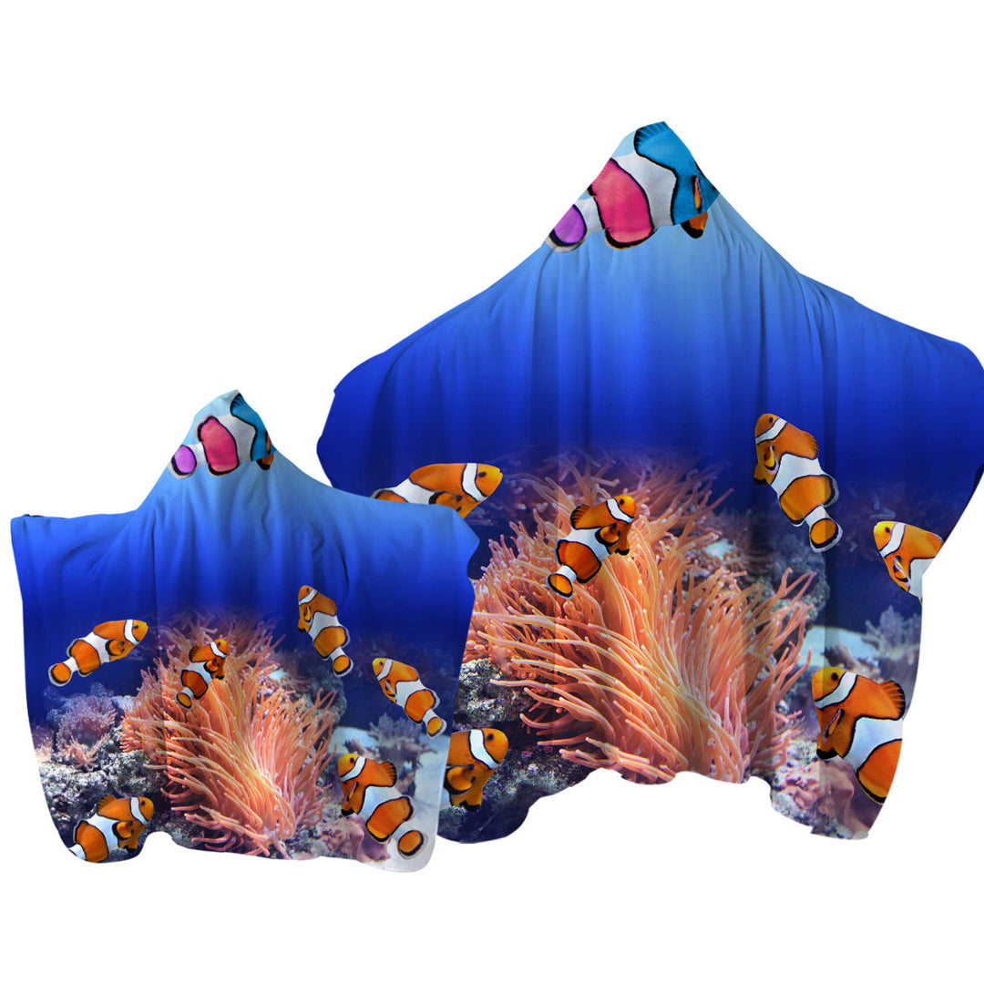 Clownfish Fish Towel Hoodie