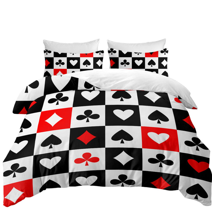 Clubs Diamonds Hearts Spades Cards Symbols Duvet Cover