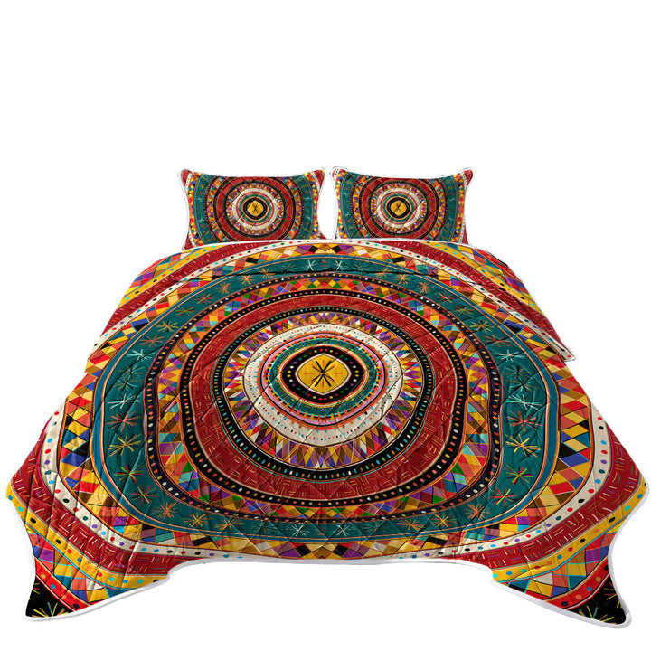 Colorful African Design Quilts for Beds