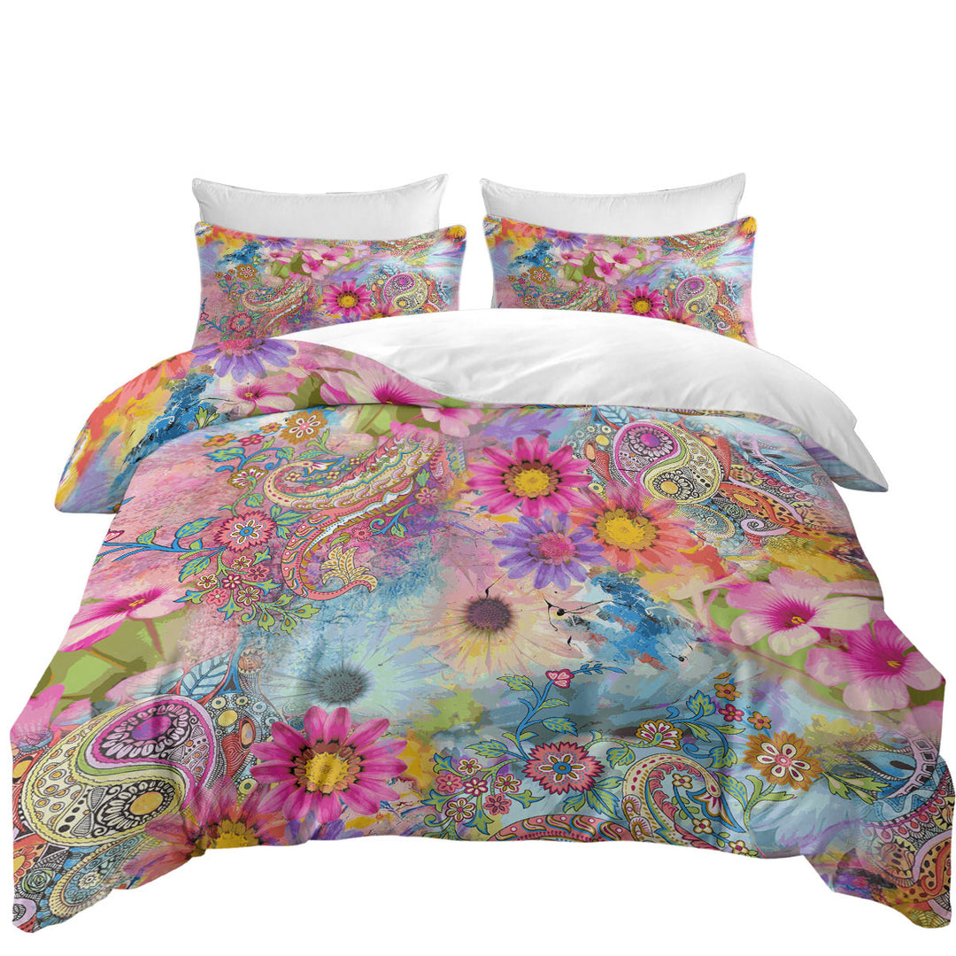 Colorful Floral Riot Duvet Covers