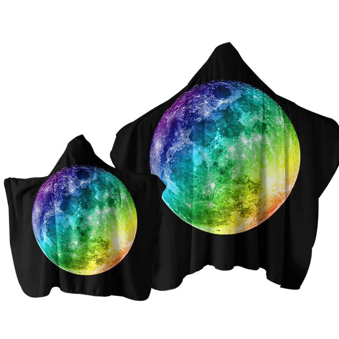 Colorful Moon Towel with Hood