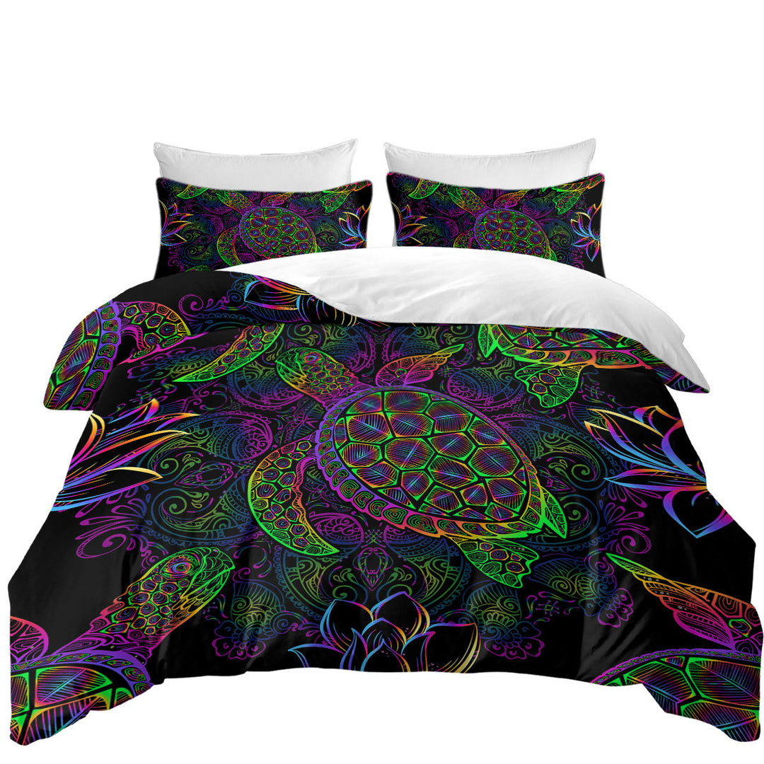 Colorful Oriental Turtle Daybed Covers Sets