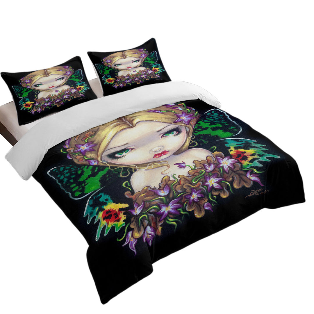 Colorful Painting Autumn Crocus Flower Fairy Best Duvet Covers