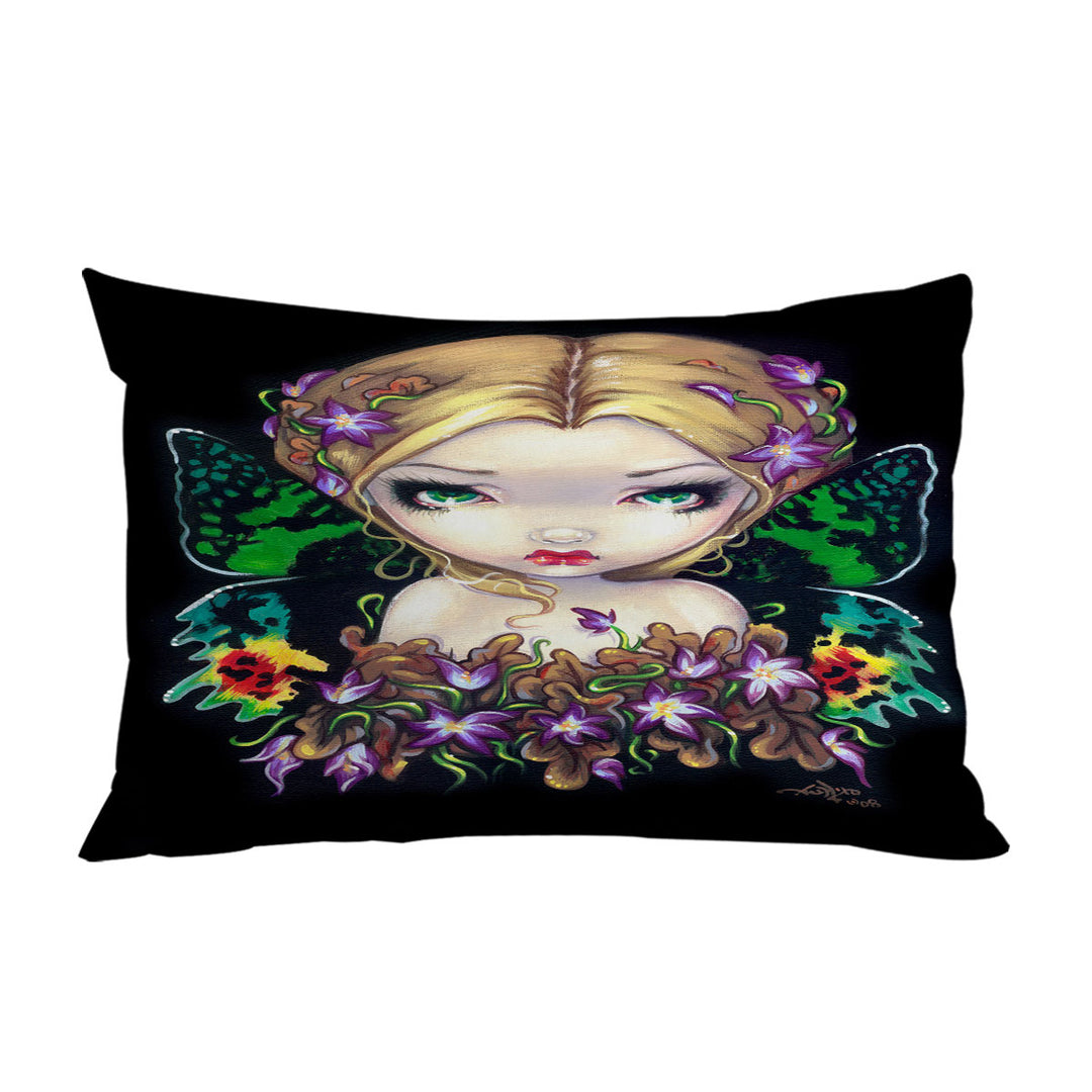 Colorful Painting Autumn Crocus Flower Fairy Pillowcase