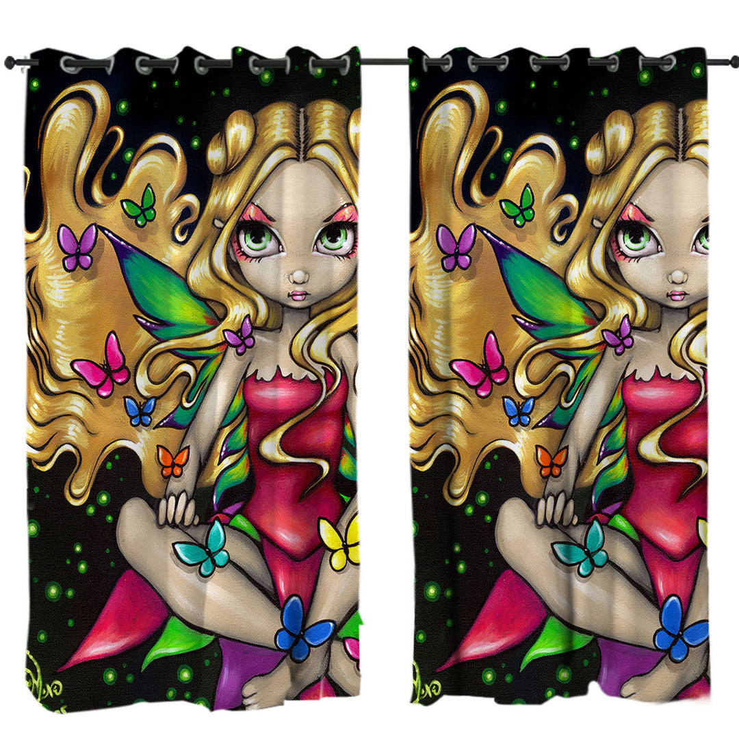 Colorful Painting Butterfly Princess Drapery