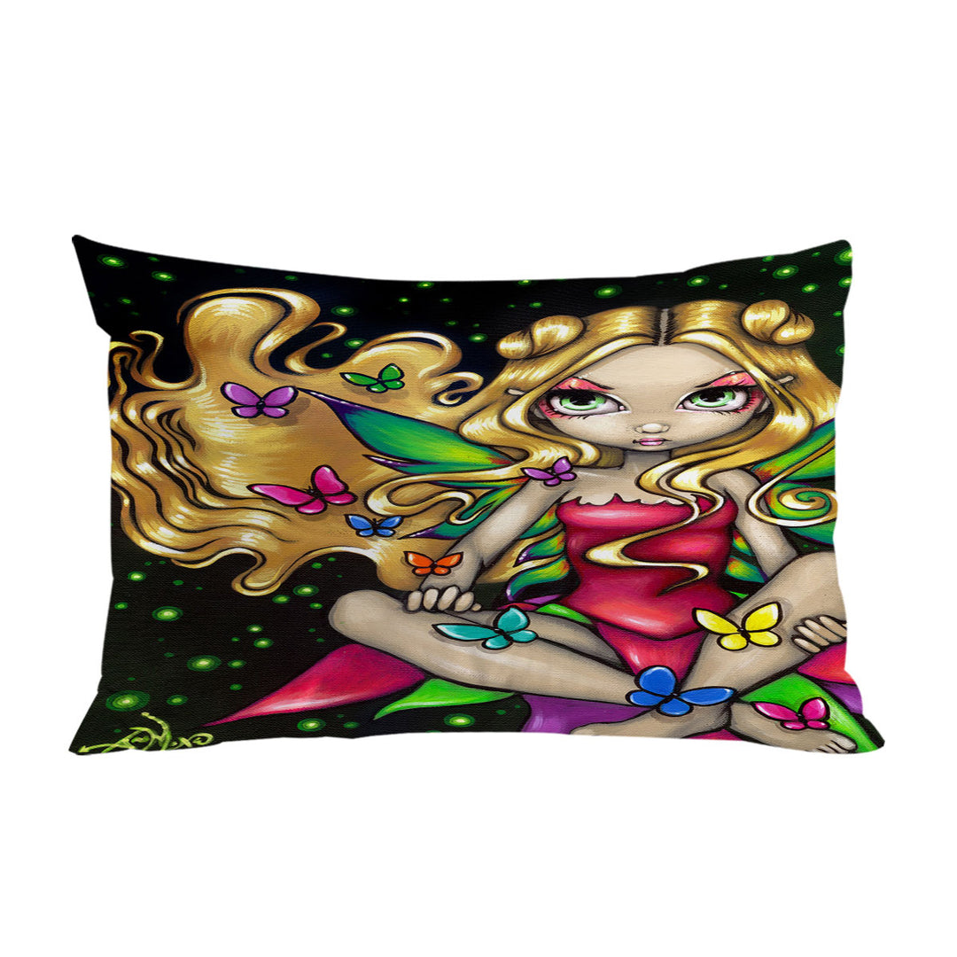 Colorful Painting Butterfly Princess Pillow Cases