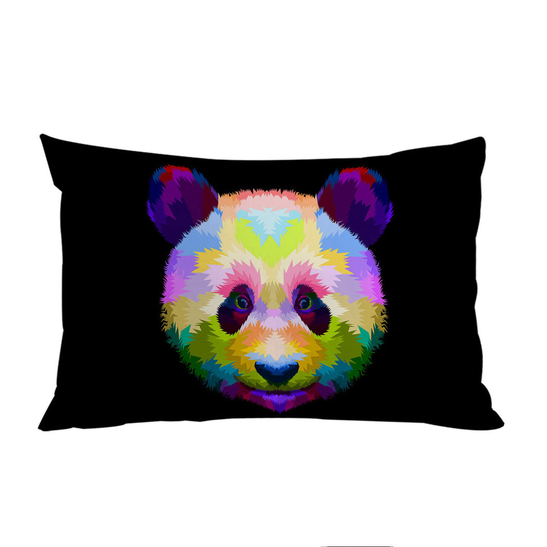 Colorful Panda Head Pillowcases