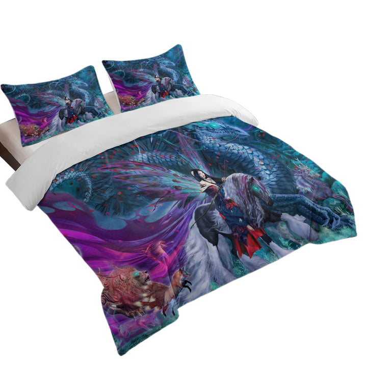 Comforter Cover with Cool Fantasy Digital Art Ride of the Yokai