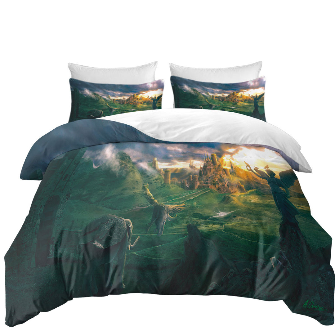 Comforter Cover with Fantasy Art the Castle Highlands