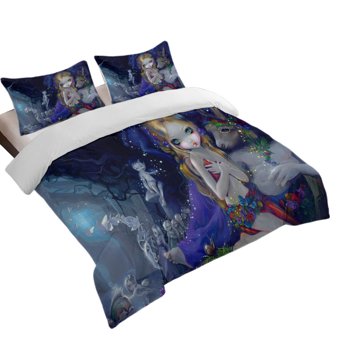 Comforter Cover with Fantasy Magical Art a Midsummer Night_s Dream