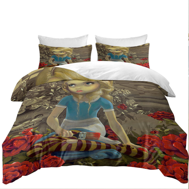 Cool Alice Art Painting the Roses Red Good Duvet Covers