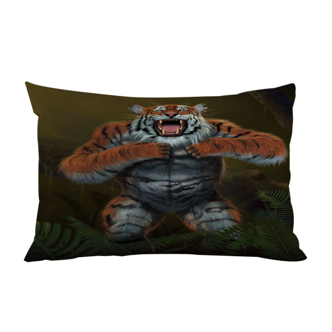 Cool Animal Art Tigerilla Gorilla vs Tiger Pillow Cases