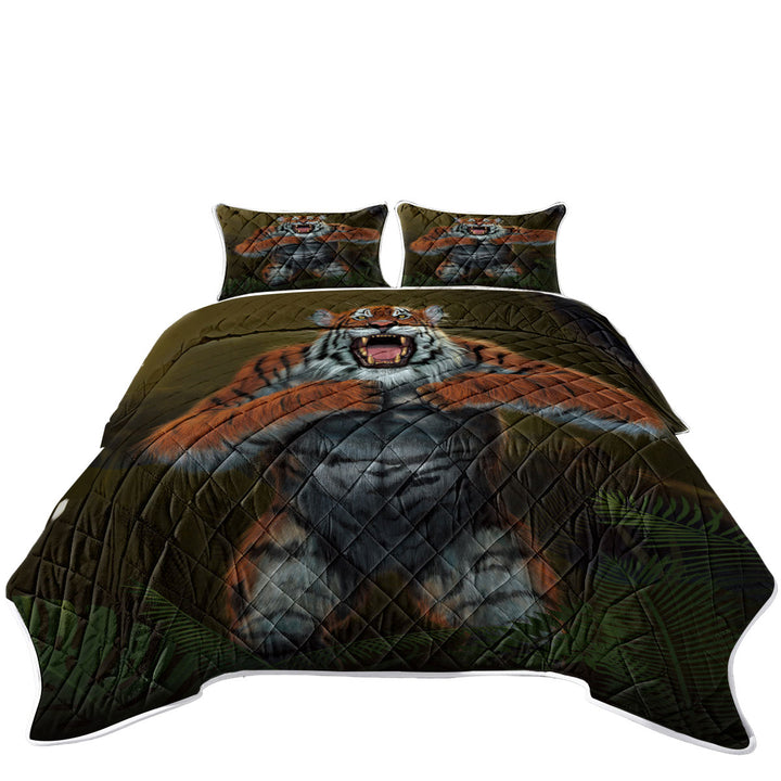 Cool Animal Art Tigerilla Gorilla vs Tiger Quilts