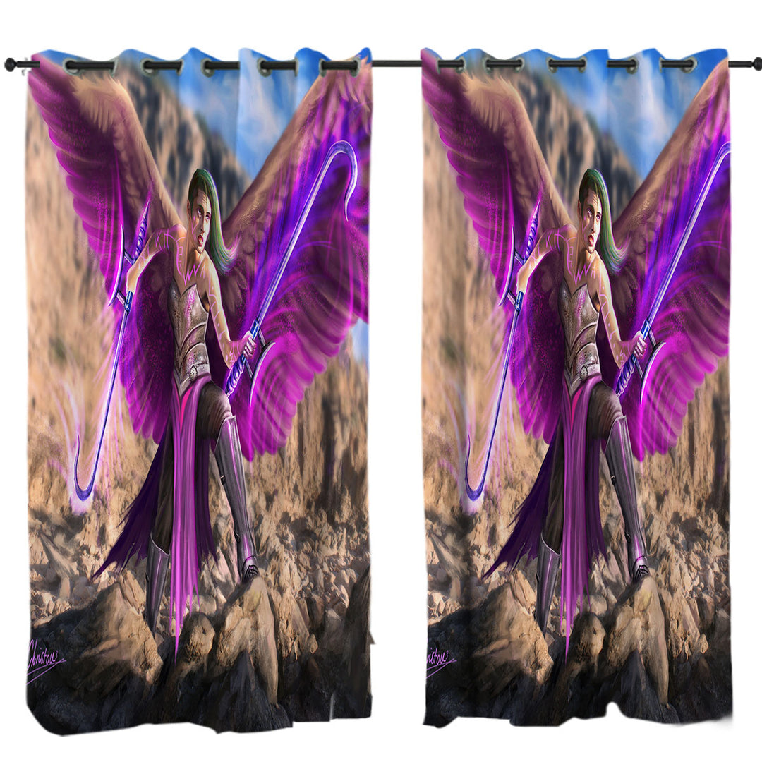 Cool Art Ange of Mischief Drapes for Living Room