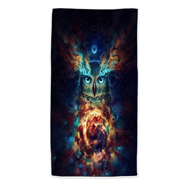 Cool Art Aurowla Space Owl Pool Towels