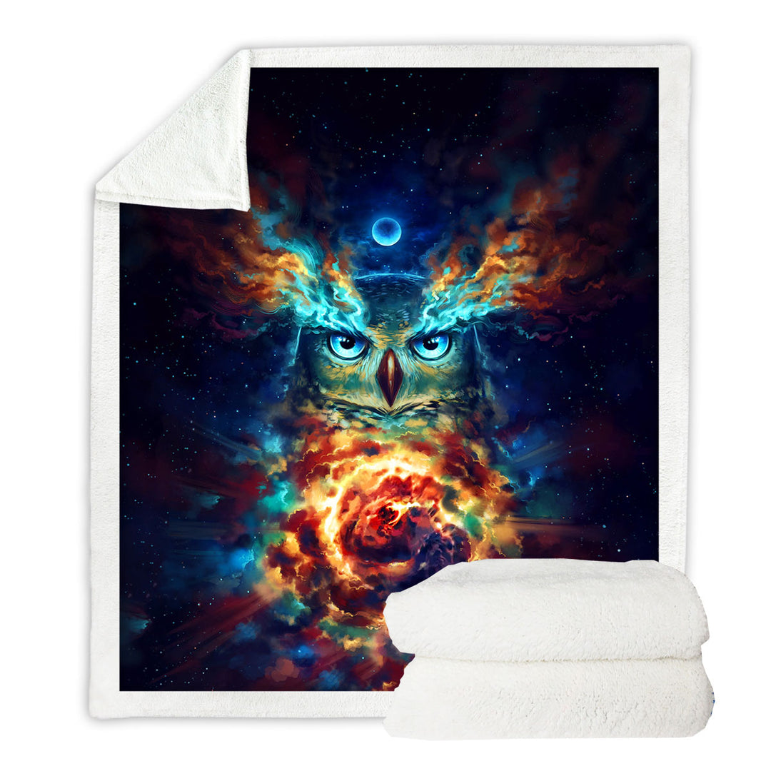 Cool Art Aurowla Space Owl Throws