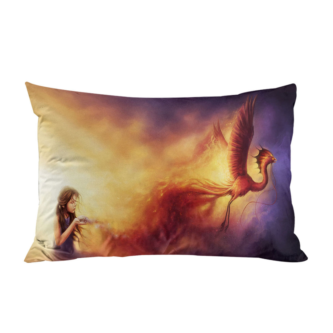 Cool Art Born from the Ashes Phoenix Pillow Cases