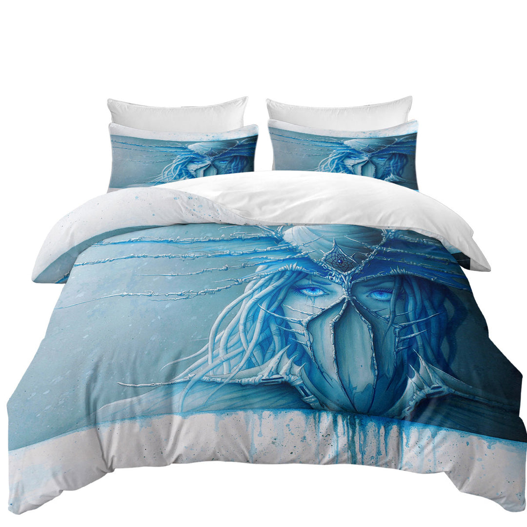 Cool Art Day Dream Freezing Blue Eyes King Duvet Cover set