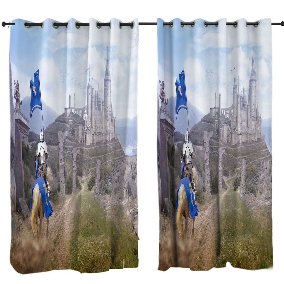 Cool Art Fantasy Castle The knights Journey Curtain