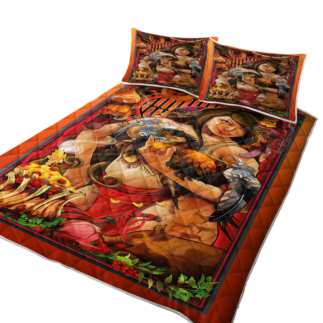 Cool Art Fine Girl the Goddess of Meat Coverlet