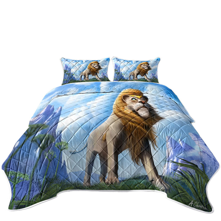 Cool Art King of Lions Coverlet