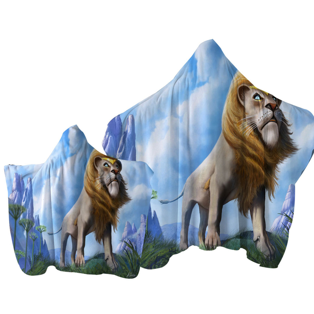 Cool Art King of Lions Towel with Hood