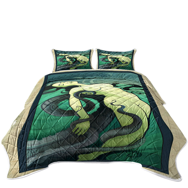 Cool Art Octopus vs Sexy Woman King Size Quilt