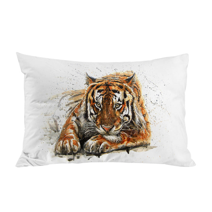 Cool Art Painting Tiger Pillow Cases