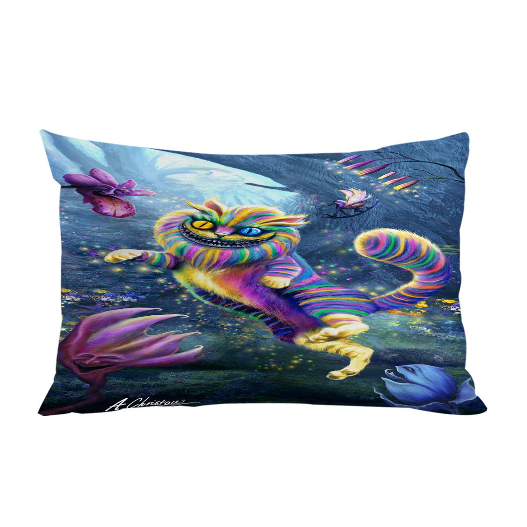 Cool Art Rainbow Cheshire Cat Pillowcases