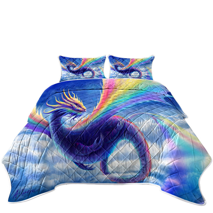 Cool Art Rainbow Dragon Coverlets