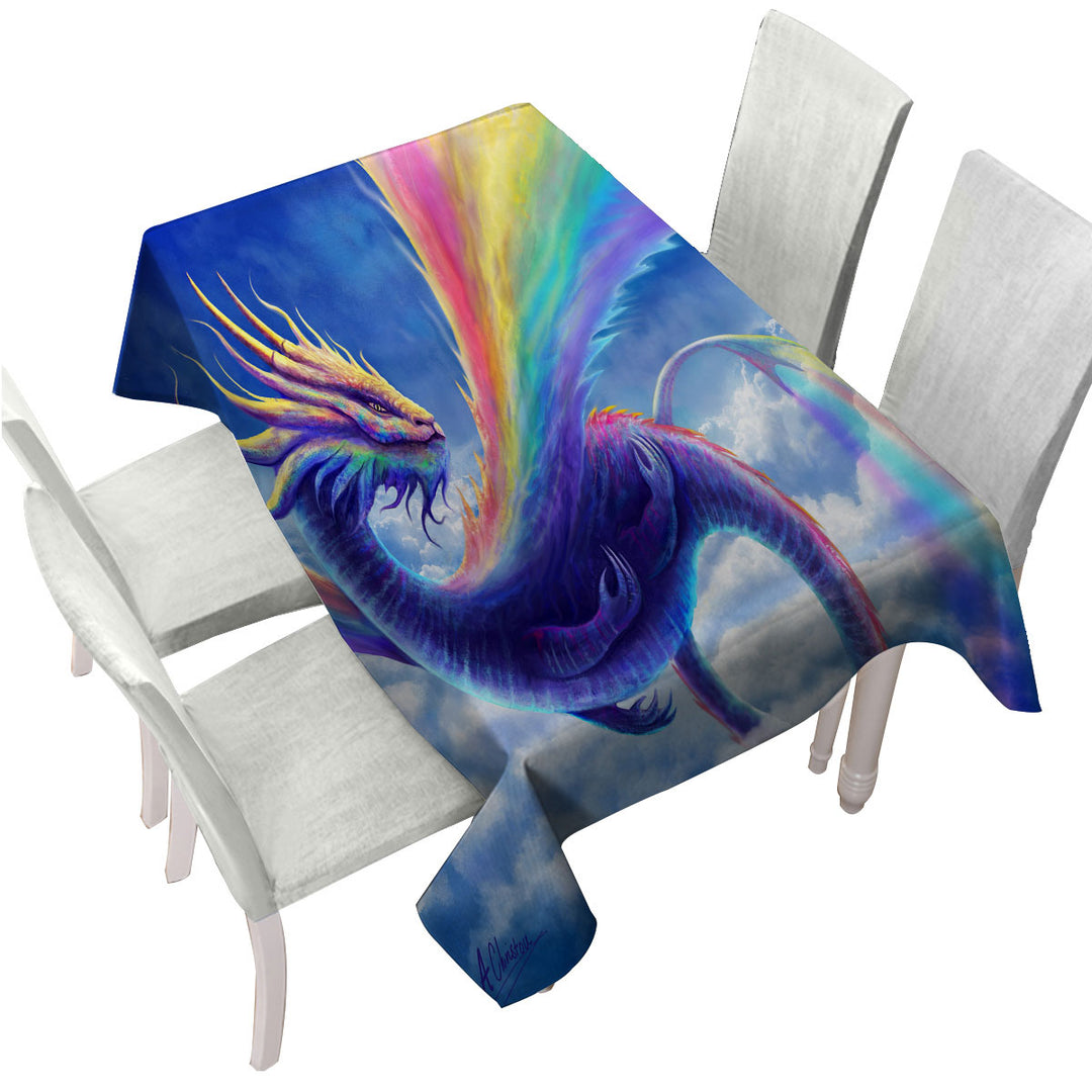 Cool Art Rainbow Dragon Custom table Covers