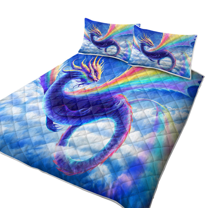 Cool Art Rainbow Dragon Quilts for Beds