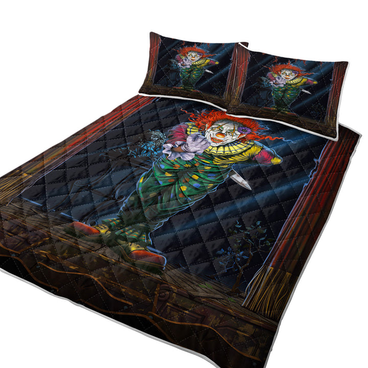 Cool Art Scary Surprise Clown Coverlet