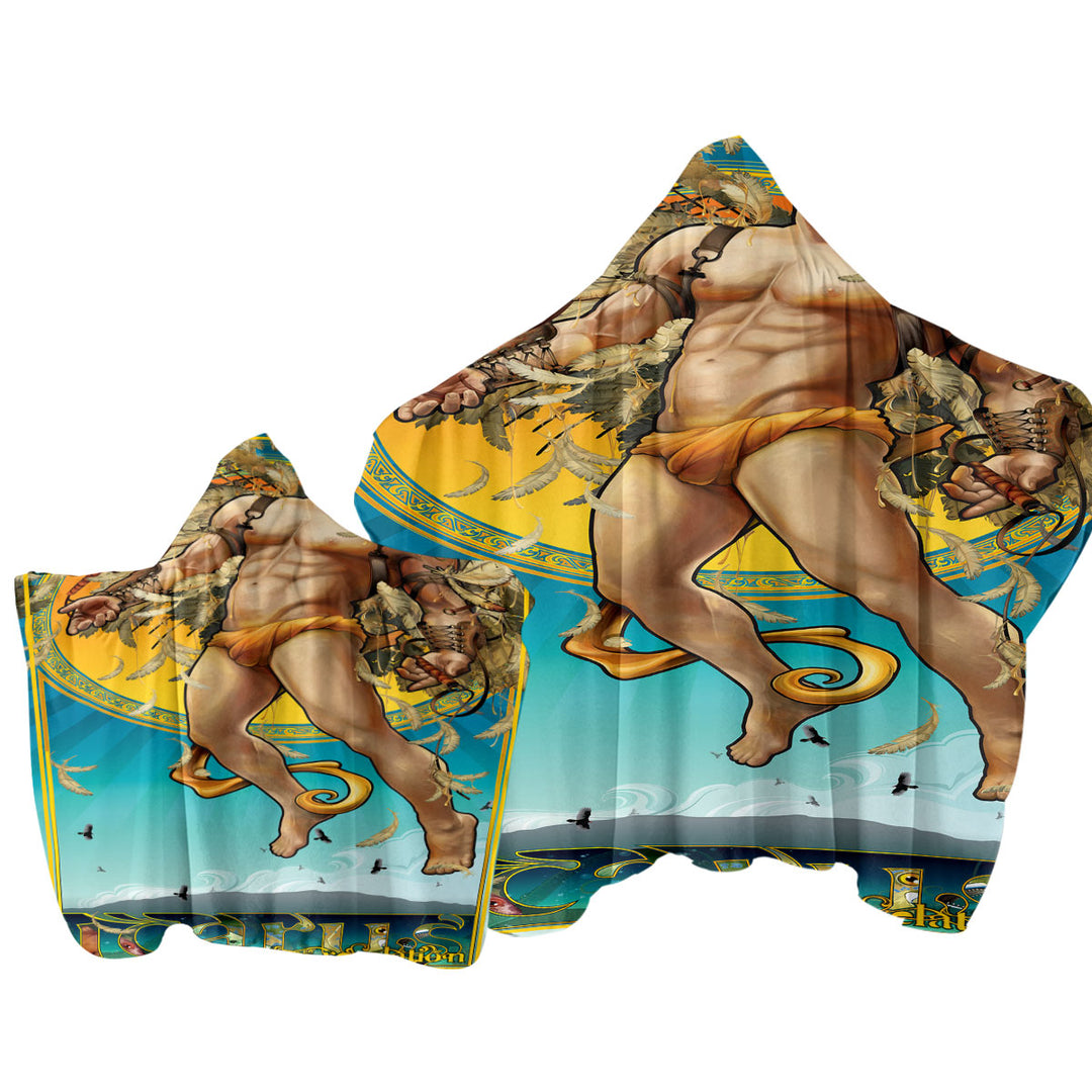 Cool Art Sexy Man Icarus Revelation Towel with Hood