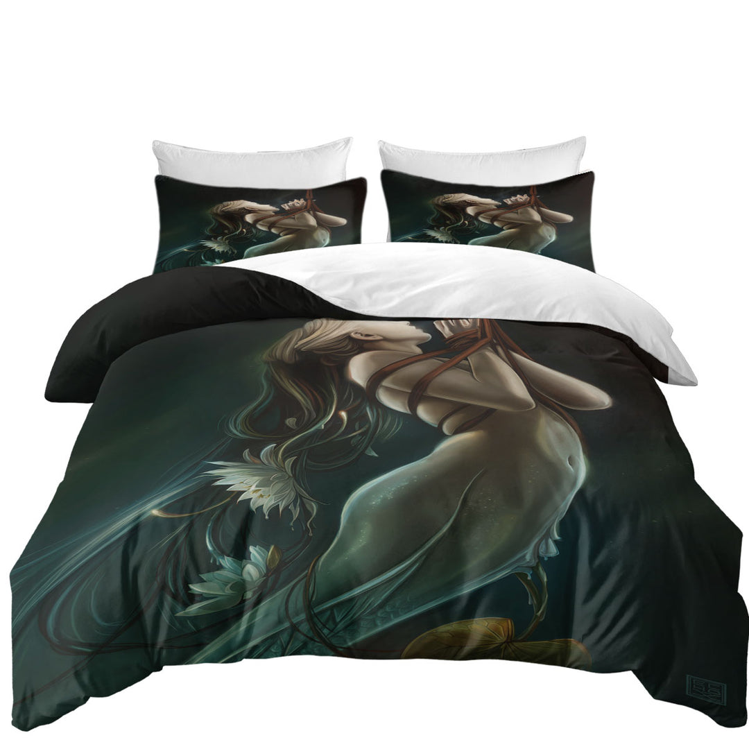 Cool Art the Catch of Beautiful Mermaid Comforter Cover