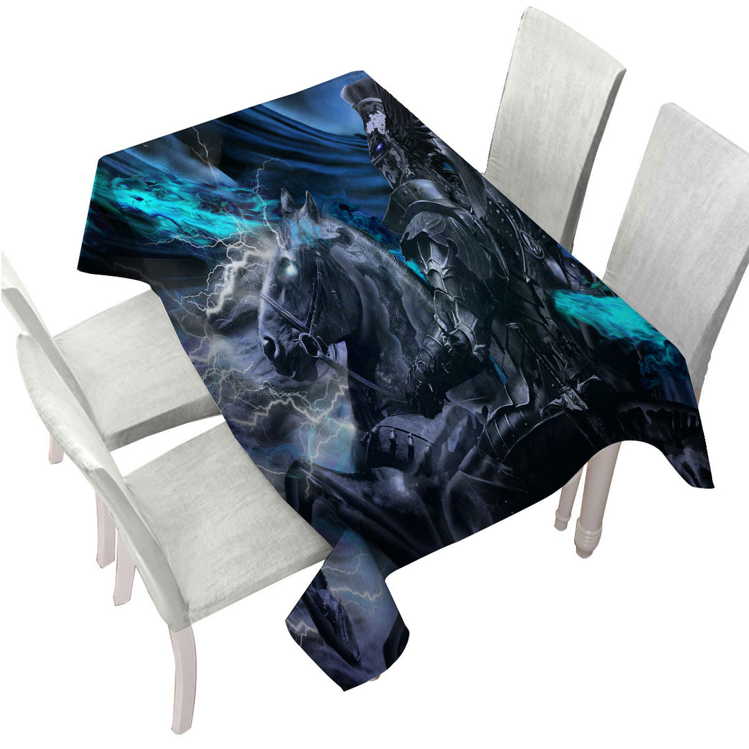 Cool Black Knight the Storm King Tablecloths