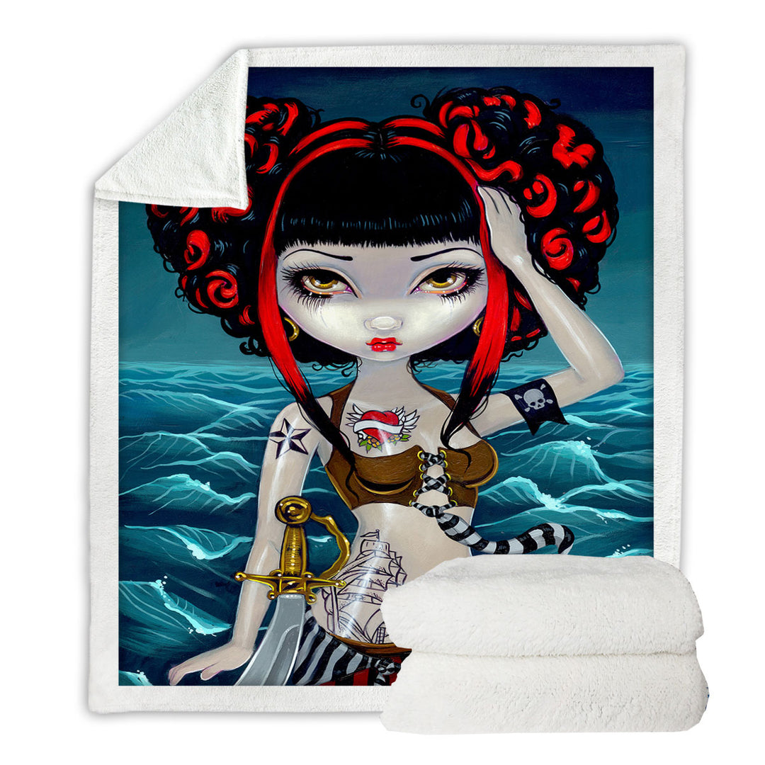 Cool Blankets Painting Pretty Pirate Polly Tough Girl