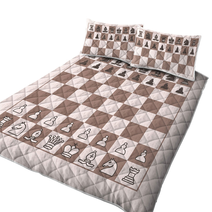 Cool Brown Chess Coverlets