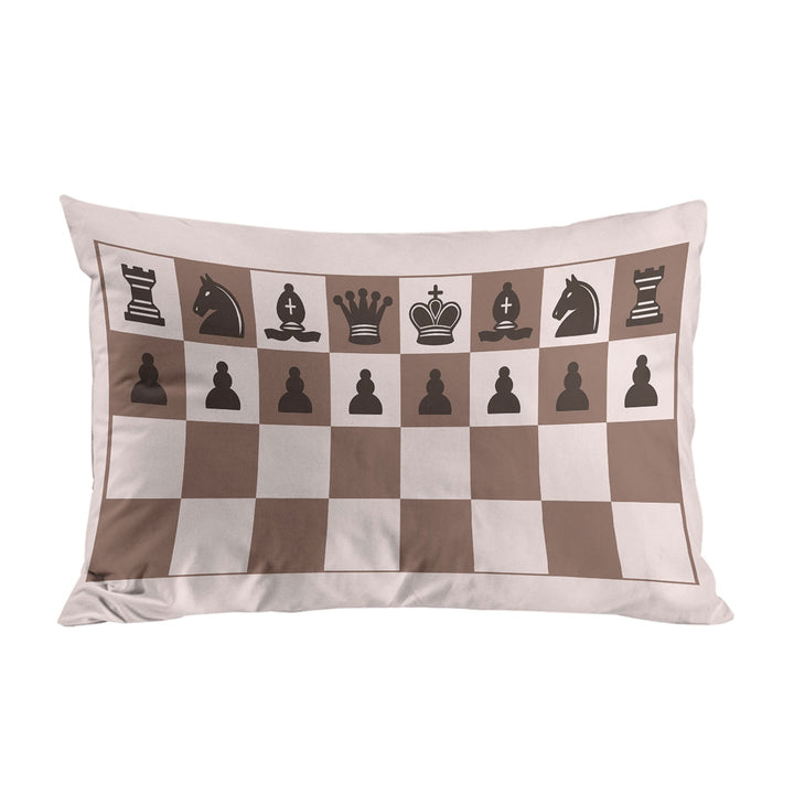 Cool Brown Chess Pillowcase