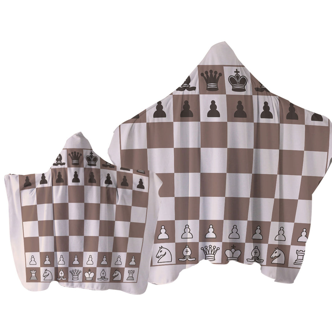 Cool Brown Chess Towel Hoodie