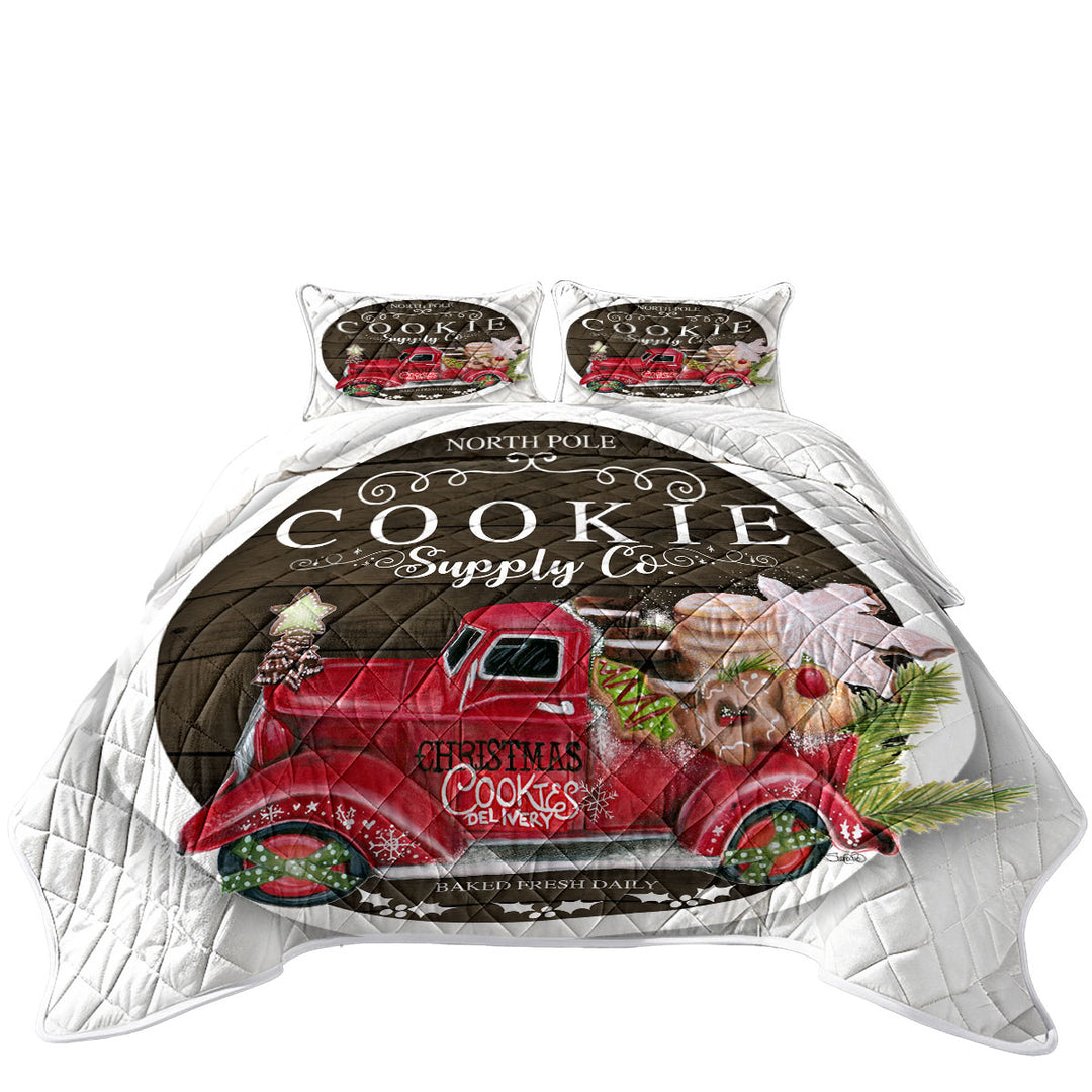 Cool Christmas Coverlets Truck Cookie Supply