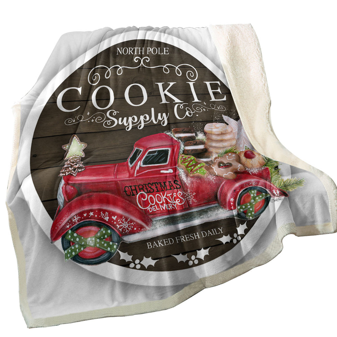 Cool Christmas Sofa Blankets Truck Cookie Supply