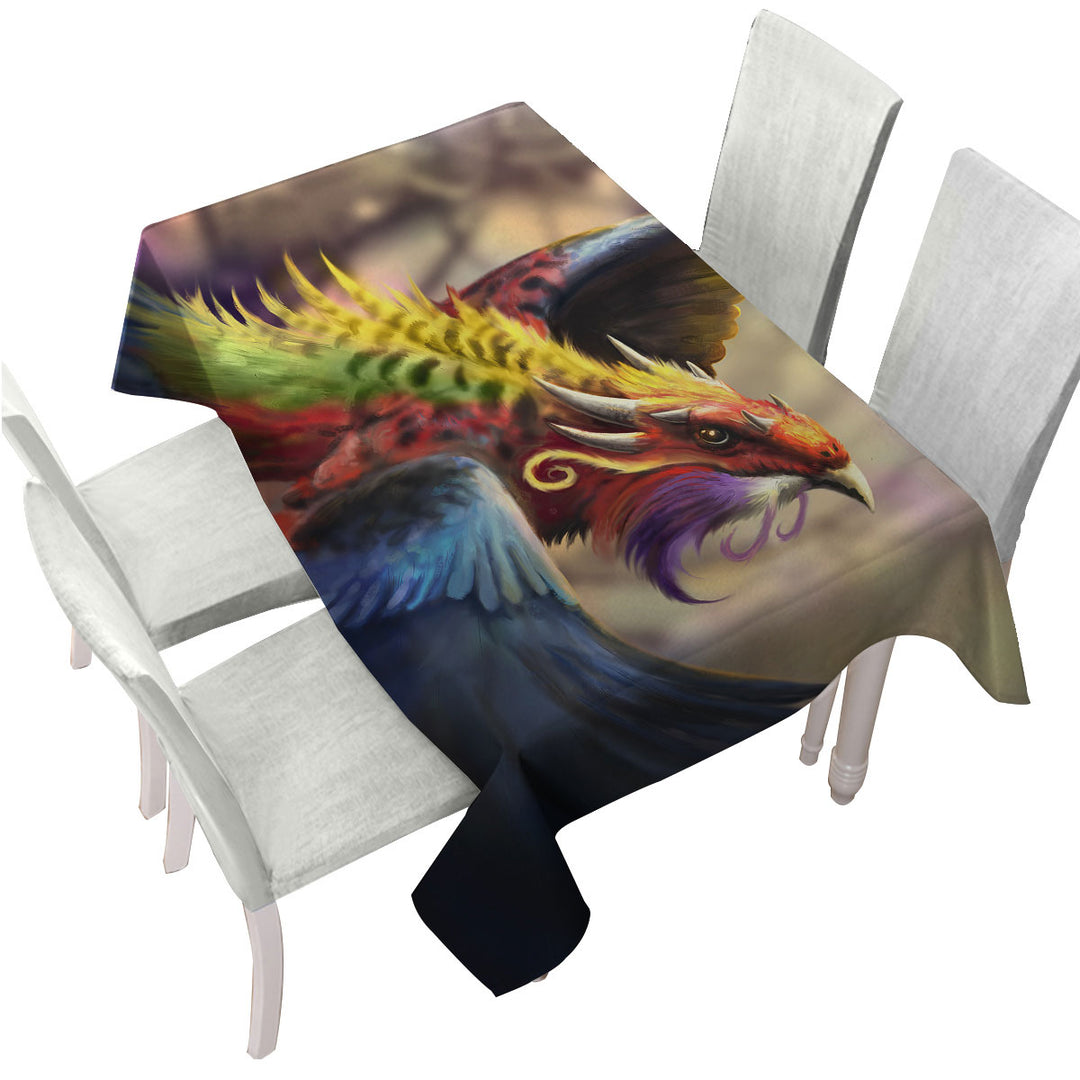 Cool Colorful Fantasy Eagle Dragon Custom tablecloths