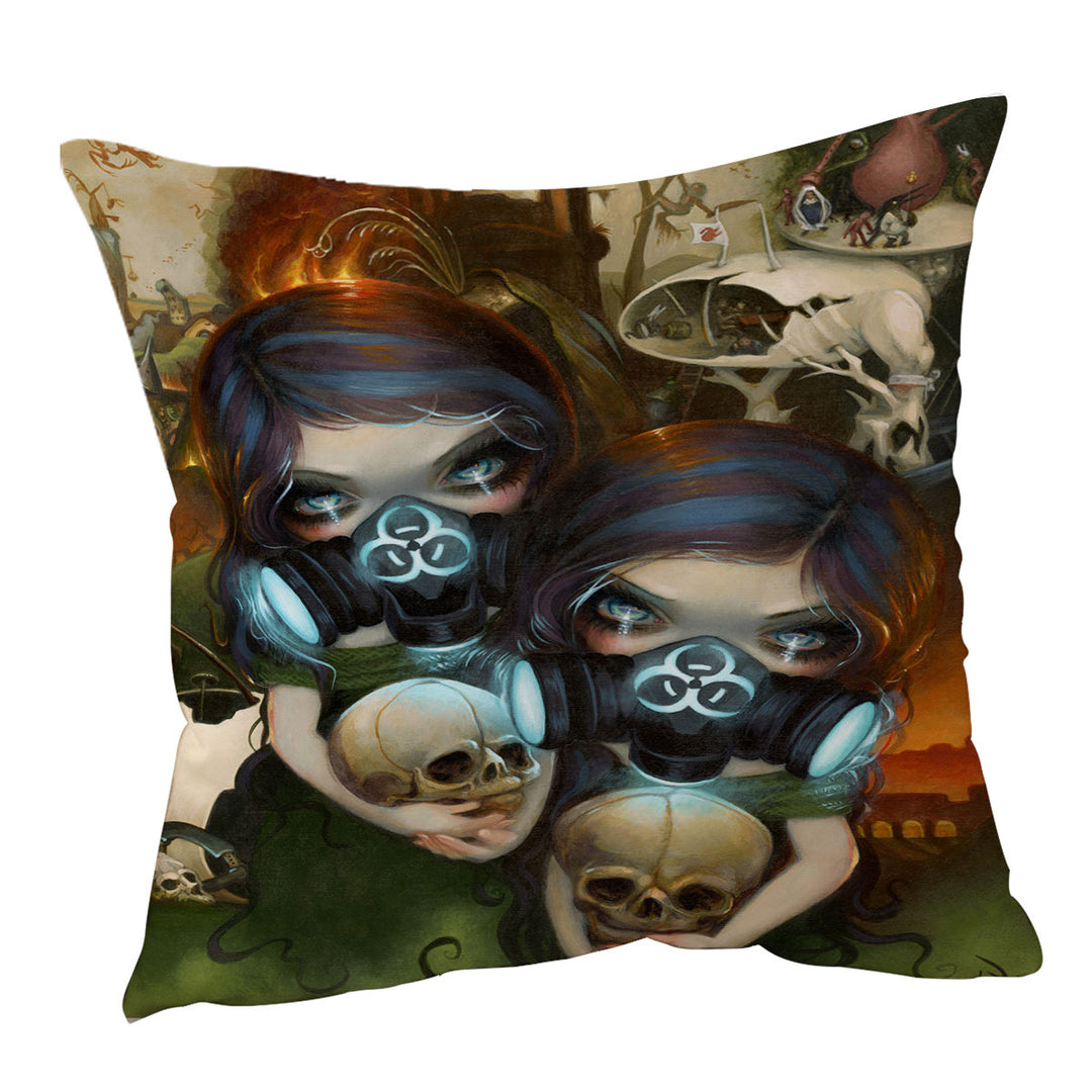 Cool Cushion Covers Hazardous Beauties Post Apocalyptic Art Girls