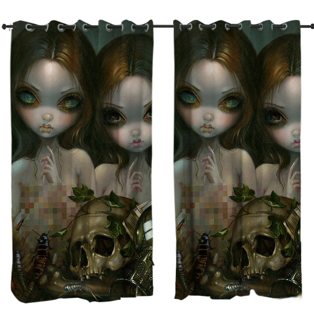 Cool Dark Art Allegory of Decay Curtain